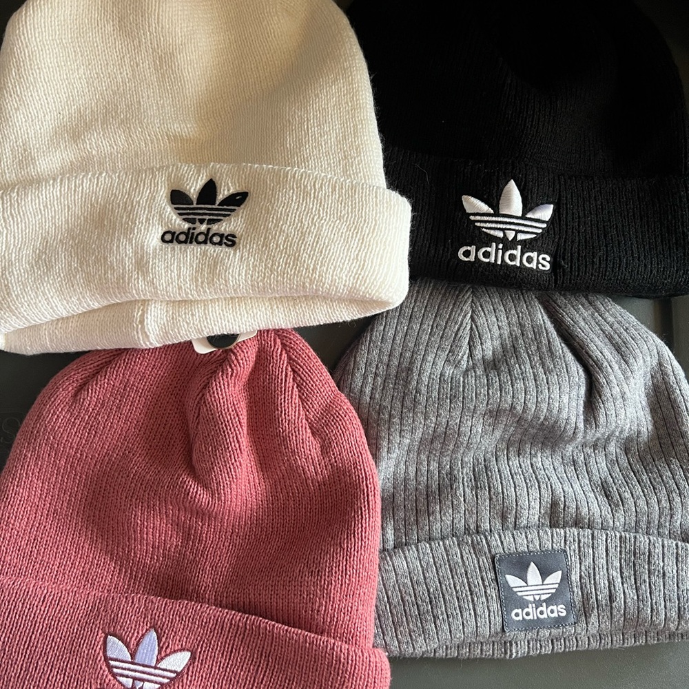 Adidas Beanie Collection - Cream, Black, Pink, Gray